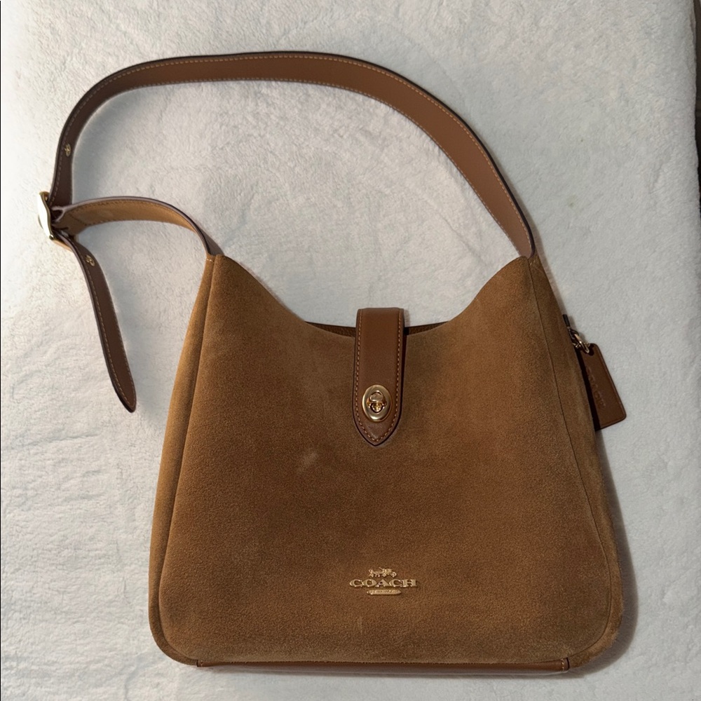 Coach Tan Suede Shoulder Bag